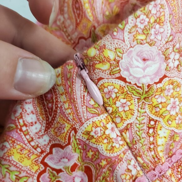 Vintage Moda International Womens Y2K Babydoll Lace Trim Dress Size 4 Preppy - Picture 9 of 11